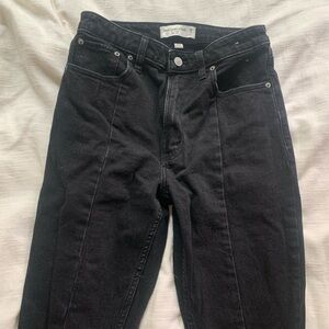 Abercrombie & Fitch curvy fit black denim flare jeans